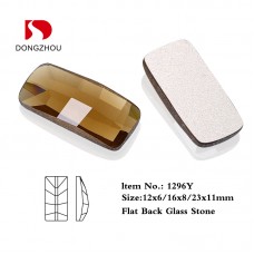 DZ 1296Y Rectangle shape flat back crystal stone 